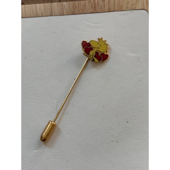 Snoopy & Woodstock Tie Pin Lapel Stickpin Enamel Hearts Design - Picture 8 of 8